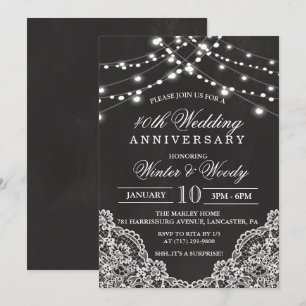 ANY YEAR - Wedding Anniversary Chalk Invitation