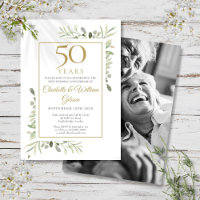 Any Year Wedding Anniversary Greenery Photo