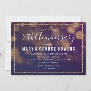ANY YEAR - Wedding Anniversary Lights Invitation