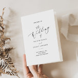 ANYA Minimalist Wedding Program Folded Card<br><div class="desc">Harlow Collection - a perfect blend of clean sophistication and modern flair. It's designed with a modern script font that exudes style and elegance. Each product in the collection is thoughtfully crafted to showcase a look that is both timeless and on-trend.</div>