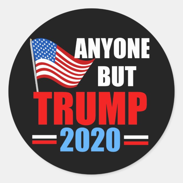 Anyone But Trump 2020 Classic Round Sticker (Front)