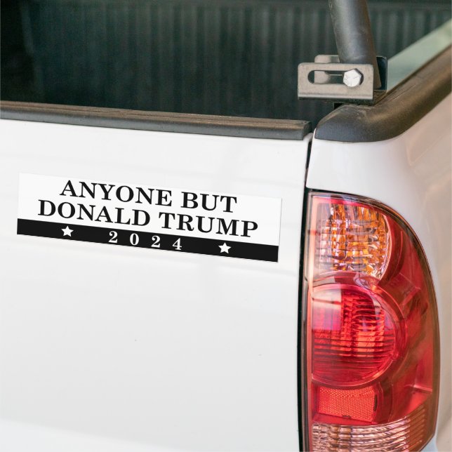 Anyone But Trump 2024 Bumper Sticker (On Truck)