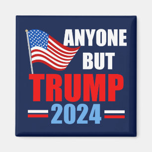 Anyone But Trump 2024 Funny Political Blue Magnet