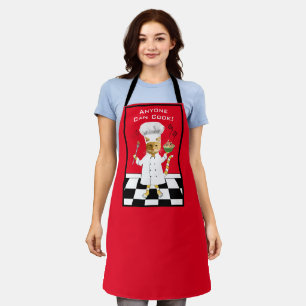 Anyone Can Cook! Red Kitty Apron (Medium)