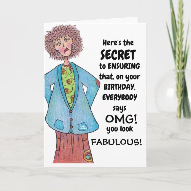 "ANYONE of a Certain Age" Funnny Birthday  Card (Front)