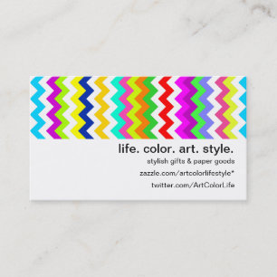 Anything But Grey Chevron Business Card