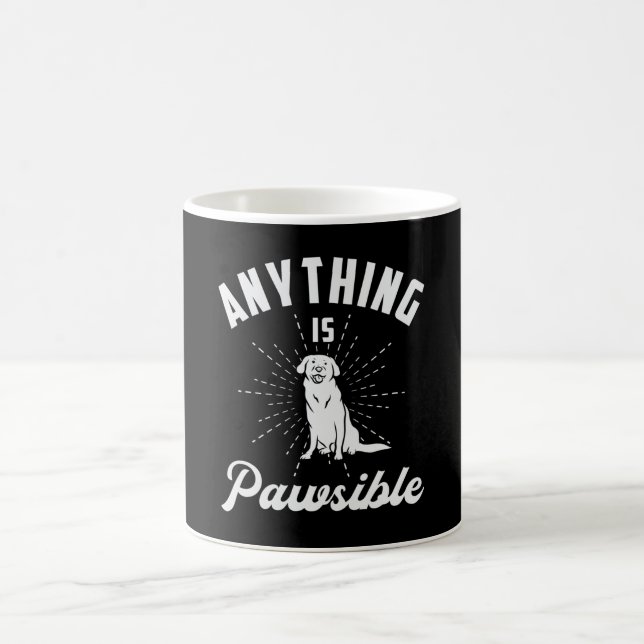 Anything Is Pawsible Labrador Retriever Dog Lover Coffee Mug (Center)