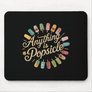 Anything Is Popsicle Cool Summer Ice Cream Pattern Mouse Mat