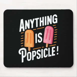 Anything Is Popsicle Cool Summer Ice Cream Pattern Mouse Mat