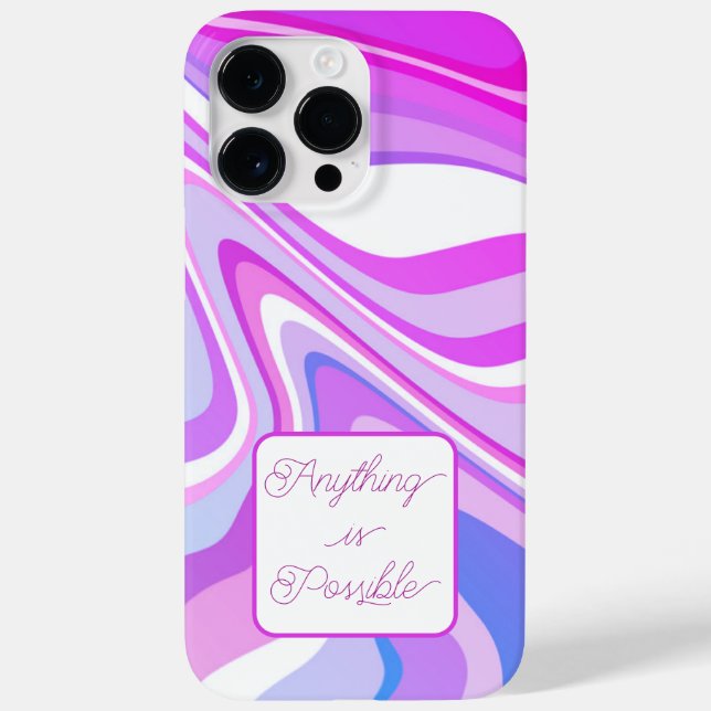 Anything is Possible Quote Purple Inspirivity Case-Mate iPhone Case (Back)