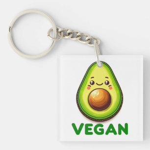 Anything you can do I can do Vegan Happy Avocado Key Ring