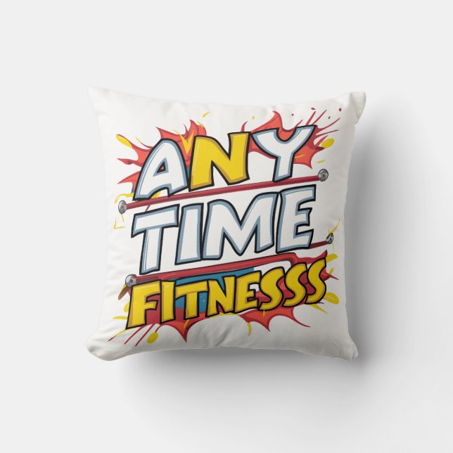  Anytime fitness - funny fitness quotes Cushion (Front)