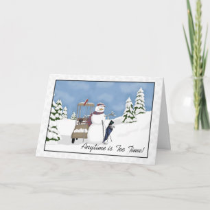Anytime is Tee Time! by Tracey Smith Studios Holiday Card
