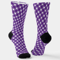 Anytime Meeple White Art Crew Socks