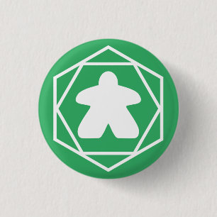 Anytime Meeple White Art Pin