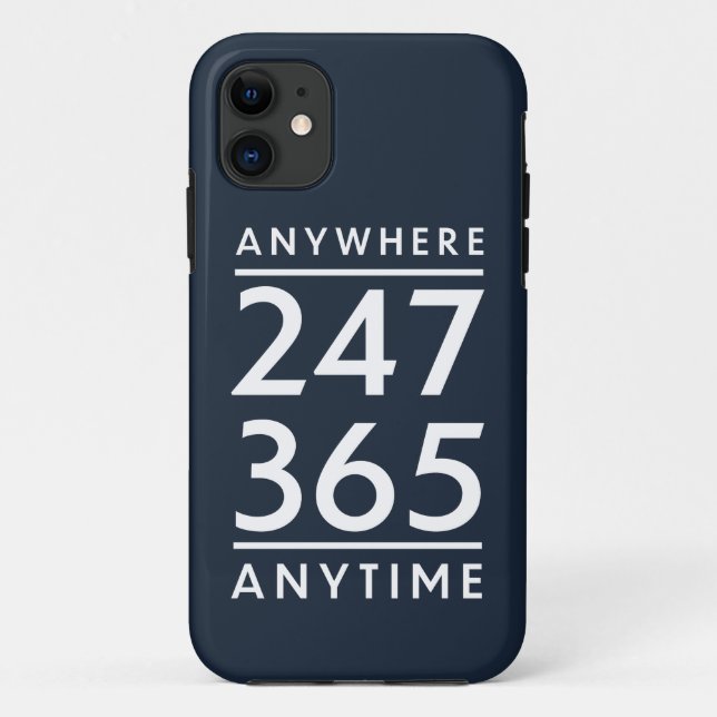 Anywhere, Anytime Case-Mate iPhone Case (Back)