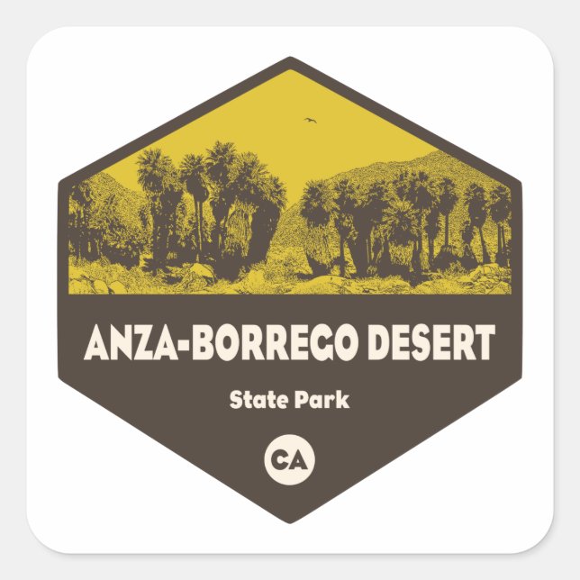Anza-Borrego Desert State Park California Square Sticker (Front)