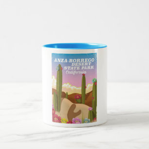 Anza-Borrego Desert State Park travel poster Two-Tone Coffee Mug