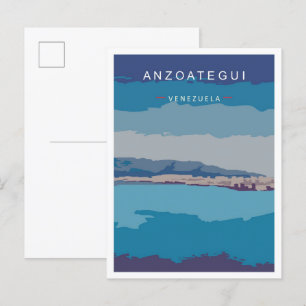 Anzoategui Venezuela Vintage Travel Illustration Postcard
