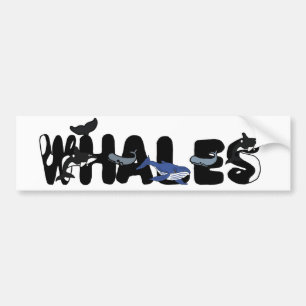 AO- Awesome WHALES Bumper Sticker