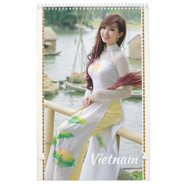 Ao Dai Traditional Vietnam Calendar (Cover)