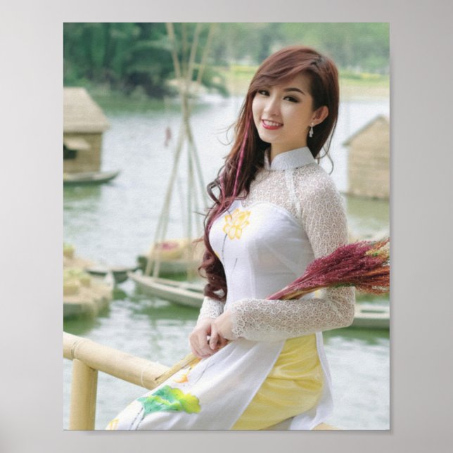 Ao Dai Traditional Vietnam Poster (Front)