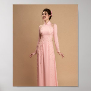 Ao Dai Traditional Vietnam Poster