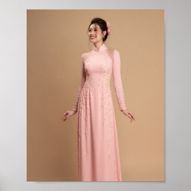 Ao Dai Traditional Vietnam Poster (Front)