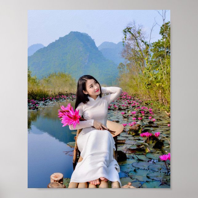 Ao Dai Traditional Vietnam Poster (Front)