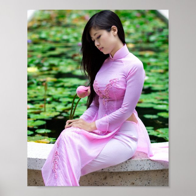 Ao Dai Traditional Vietnam Poster (Front)