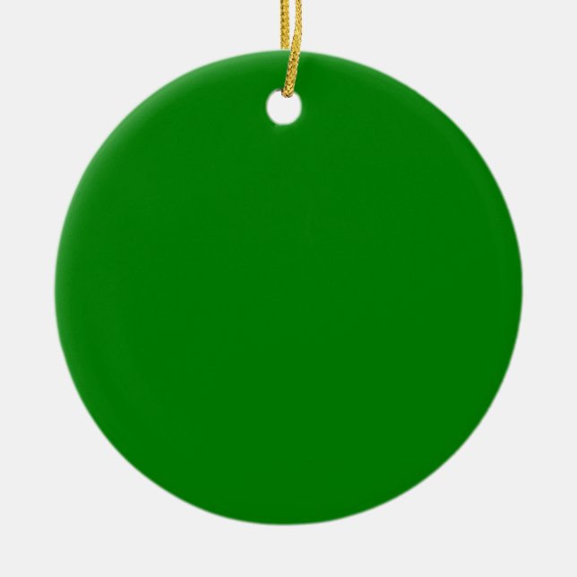 Ao (English) (solid colour)  Ceramic Tree Decoration (Front)