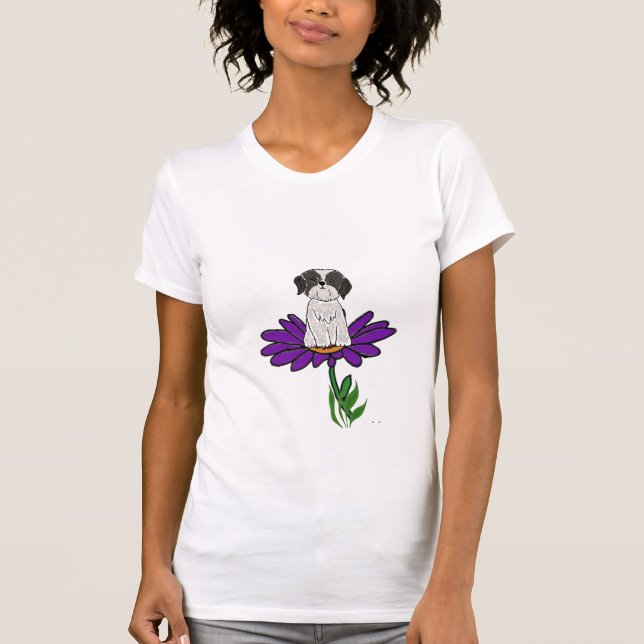AO- Shih Tzu on a Daisy Shirt (Front)