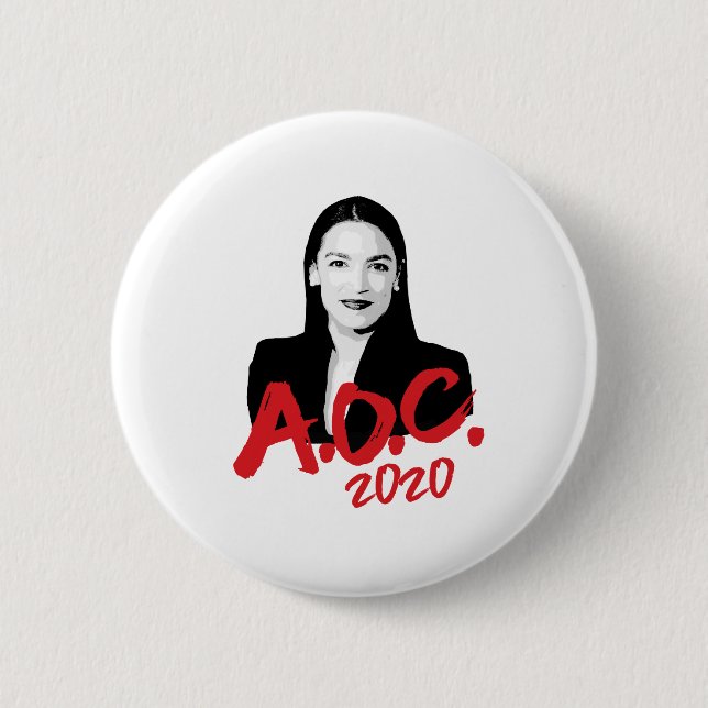 AOC 2020 6 CM ROUND BADGE (Front)