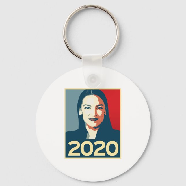 AOC 2020 Propaganda Key Ring (Front)