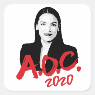 AOC 2020 SQUARE STICKER