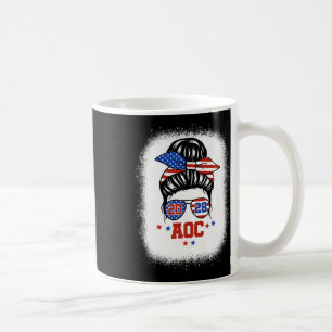 Aoc 2028 A.o.c. 2028 For President Messy Bun Girl Coffee Mug
