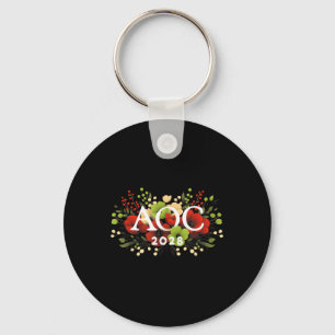 Aoc 2028 Floral For Women Men  Key Ring