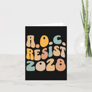 Aoc 2028 For President Resist Wavy Alexandria Ocas Card