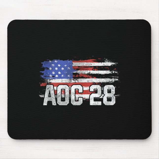 Aoc 2028 President Distressed Us Flag Tank Top  Mouse Mat (Front)