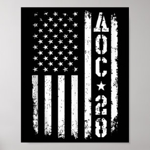 Aoc 2028 Us Flag Tank Top Poster