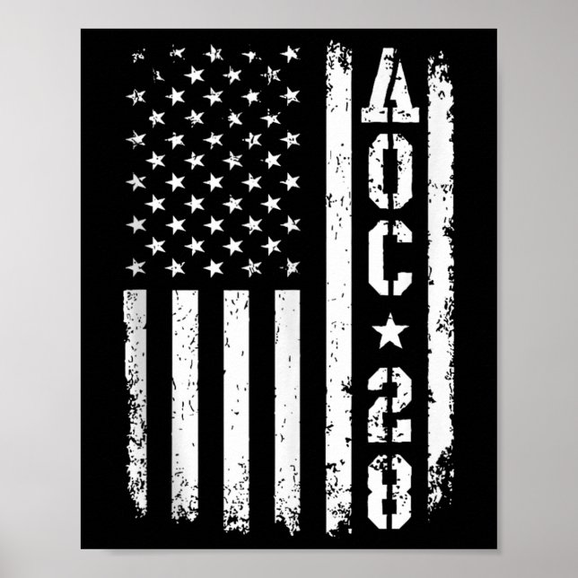 Aoc 2028 Us Flag Tank Top  Poster (Front)