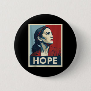 Aoc Alexandria Ocasio Cortez 2028 For President - 6 Cm Round Badge