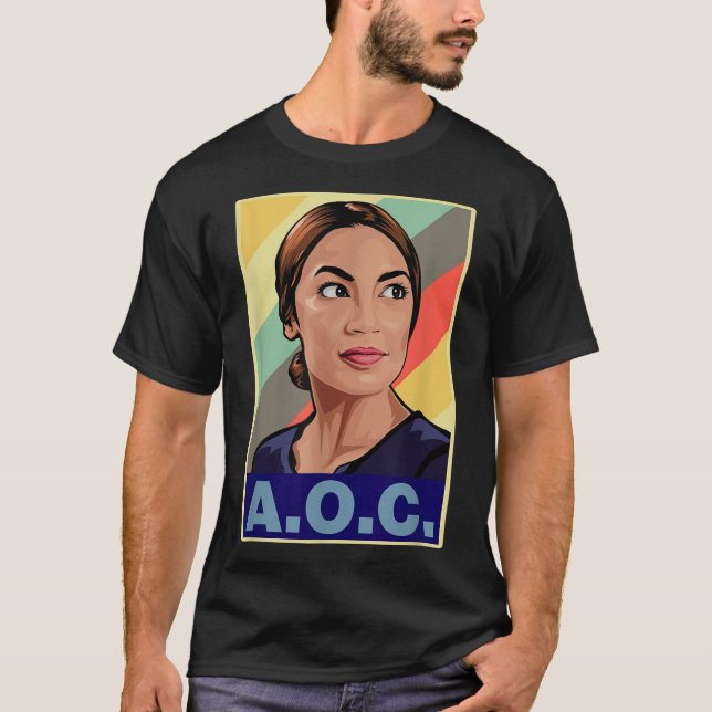 Aoc Alexandria Ocasio-cortez First Female Presiden T-Shirt (Front)