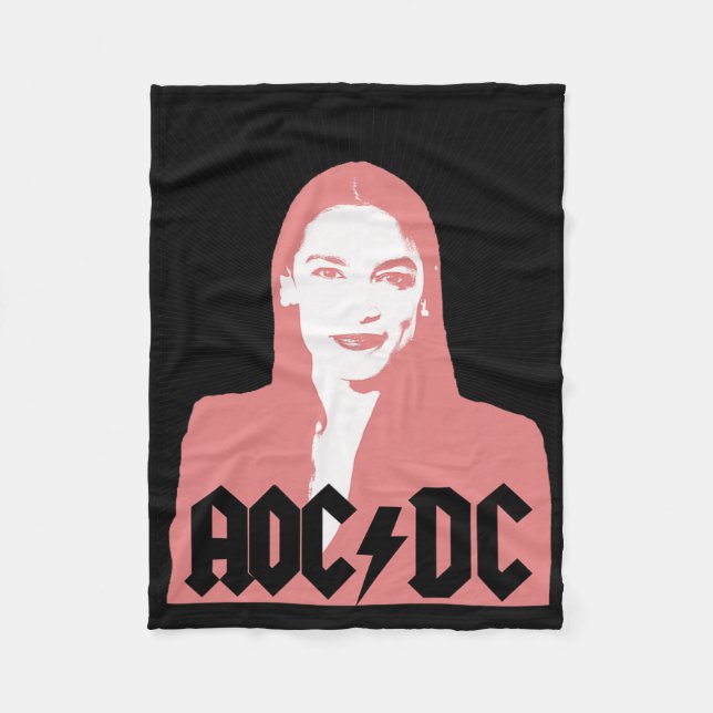 Aoc - Andria Ocasio-cortez - Latina Congress  Fleece Blanket (Front)
