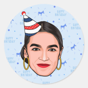 AOC BIRTHDAY CLASSIC ROUND STICKER