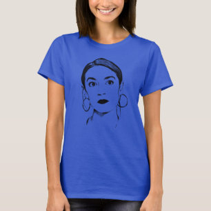 AOC Earrings Black Silhouette T-Shirt