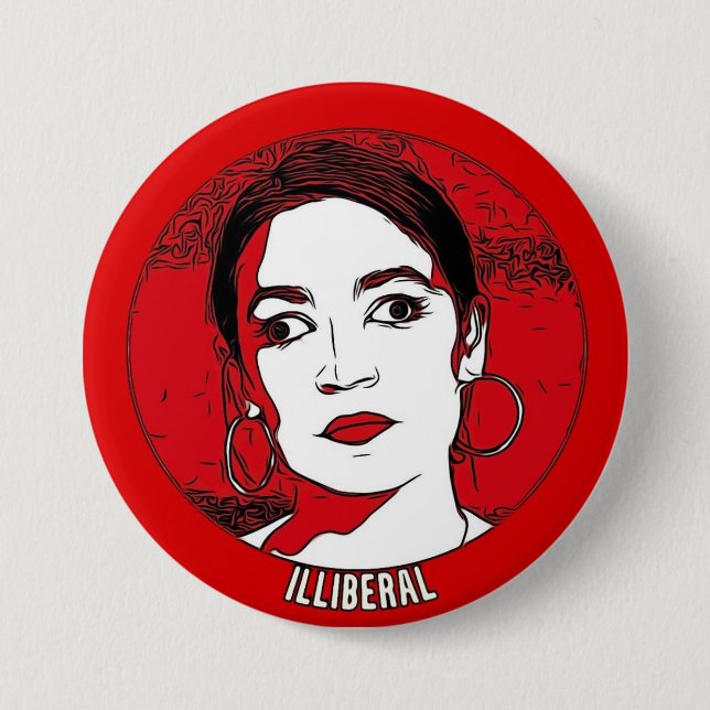 AOC Illiberal 7.5 Cm Round Badge (Front)
