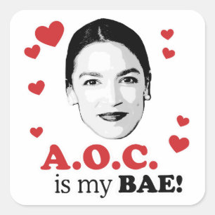 AOC is my BAE Square Sticker