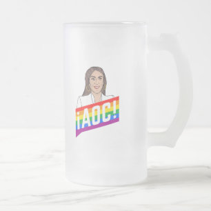 AOC LGBT PRIDE FROSTED GLASS BEER MUG