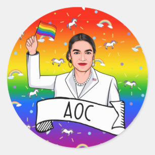 AOC Pride Classic Round Sticker